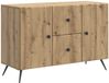vidaXL Dressoir Artisanaal eiken 89 x 34,5 x 60 cm Bewerkt hout