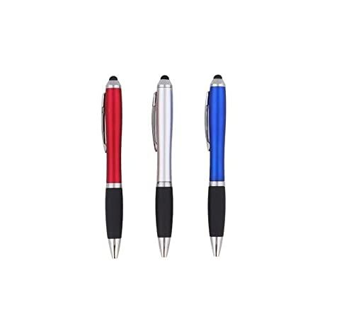 Touch Screen Pen - Set van 3 - Rood/Zilver/Blauw