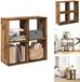 vidaXL Kamerscherm / Boekenkast 69,5x29x69,5 cm Hout Oud Houtkleur