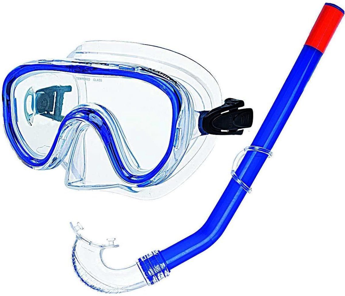 Seac Set Marina SLT - Duikmasker- en snorkelset voor kinderen - blauw