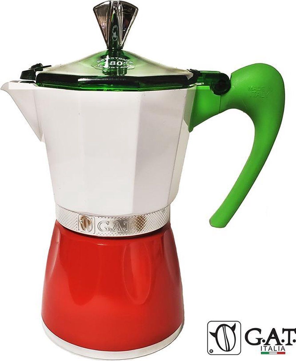 G.A.T. Italia Tricolore Percolator - 150ml - 3 kops - Made in Italy