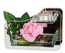 Theelichthouder van glas met theelicht-kaars versierd met bloem roos kaarsenhouder kaarsenstandaard tafeldecoratie theelichtglas lantaarn windlicht romantisch decoratief object bruiloftsdecoratie