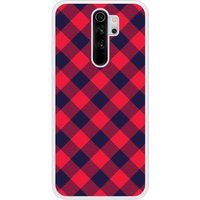 Redmi Bedrukt siliconen hoesje compatibel met Redmi Note 8 Pro Tartan Rouge