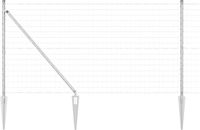 vidaXL Euro-hek met grondpennen 10 x 1,4 m Gegalvaniseerd staal Mesh