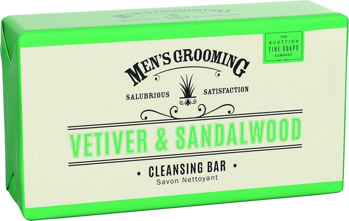 Scottish Fine Soaps Men's grooming Vetiver & Sandalwood Cleansing Bar Zeep 220gr
