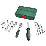 Bosch 1/4" krachtdoppenset met ratel 34-delig