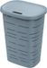 M-Home - Signature - Panier à linge avec couvercle - 55 L - 60 x 45 x 33 cm - Bleu - Plastique