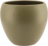 DK Design Bloempot/plantenpot Vinci - olijfgroen mat - D19 x H22 cm