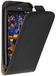 mumbi Echt leren flip case compatibel met HTC Desire 500 hoes lederen tas case wallet, zwart