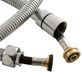 PaulGurkes flexible de douche avec couple pivotant, 120 cm. Flexible de bidet, couleur argent, tuyau métallique, 1,2 mètre