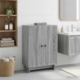 vidaXL - Badkamer - Opbergkast - EDE - Grijs - Sonoma - 59,5 x 31 x 80 cm