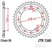 JT-prockets JTR1340-44 kettingwiel