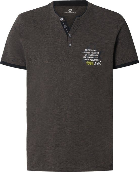 Jan Vanderstorm Heren T-shirt Zwart 64/66