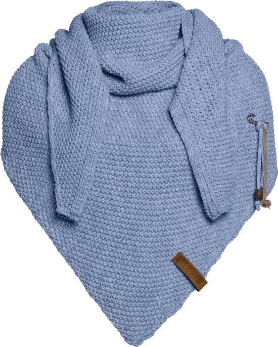 Knit Factory Coco Gebreide Omslagdoek - Indigo - 190x85 cm