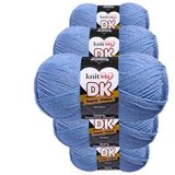 Knit Me DK Dubbel breigaren, hypoallergeen, acryl, 5 x 100 g (hemelsblauw)