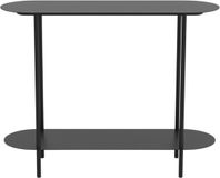CaliCosy - Zwart metalen sidetable met twee niveaus H77 cm - SASHA