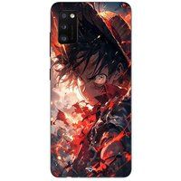 Maniacase Etui voor Samsung Galaxy A41 Een stuk Luffy boos manga anime kunst