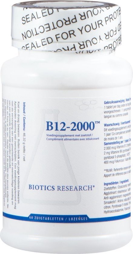 Biotics Vitamin b12 2000 mcg 60tb