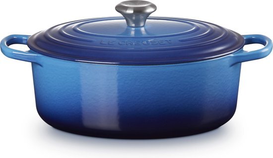 Le Creuset Signature braadpan 21178292202430 Azure 29 cm 4.7L ovaal