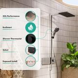 Hansgrohe Raindance Alive Q Doucheset met thermostaat, 21x34 cm, 3 stralen, EcoSmart, matzwart