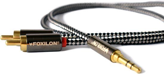 Foxilon HQ Jack naar Tulp Kabel 1.5m