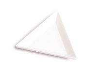 Driehoekig sieradendoosje, 6,3 x 7,3 cm.