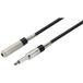 Monacor 0060730 Jackplug Audio Verlengkabel [1x Jackplug male 6,3 mm (mono) - 1x Jackplug female 6,3 mm (mono)] 6 m Zwart