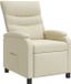 vidaXL Relaxfauteuil Crèmekleurig Kunstleer