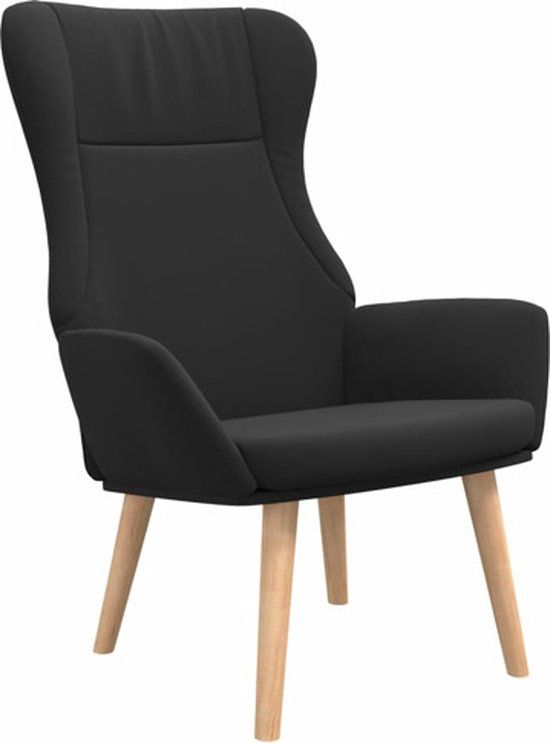 vidaXL Relaxstoel stof zwart