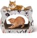 Nobleza Chat carton à griffer - Grand carton à griffer pour chat - Carton à griffer - 22x39x29 cm