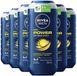 NIVEA Men Shampooing & Gel douche 3en1 Power - 6 x 250 ml