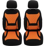 Bremer Sitzbezüge GmbH Schonbezüge Sitzbezüge für Cadillac XT5 Bj 2016-20 in Schwarz/Orange ZM3