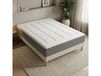 Matelas ressorts ensachés 7 zones h28 sommier en beige 180 x 200