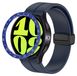 Wigento Samsung Galaxy Watch 6 Classic 47mm smartwatch hoes, tijdlijn ontwerp, blauw