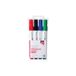 Quantore Whiteboardstift rond 1-1.5mm 4stuks assorti