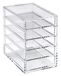 Osco A3278 hoog magazijn met 5 laden van helder acryl, transparant, 5 lades