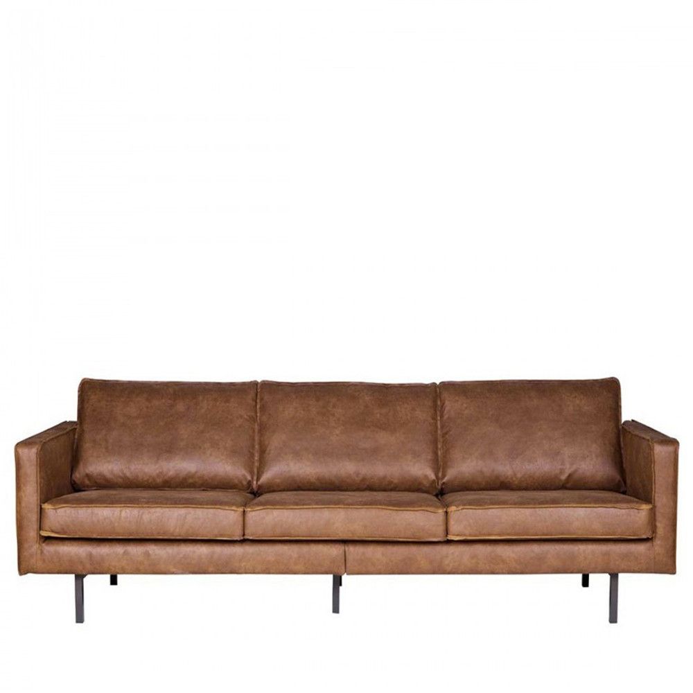 Drawer BePureHome Rodeo Bank 3-Zits - Recycle Leer - Cognac - 277x86x85cm