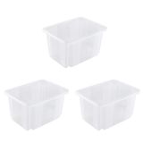 keeeper Bak emil, stapelbaar door draaien, 38 x 28,5 x 20,5 cm, 15 l, transparant, 3 stuks