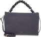 COCCINELLE Leren handtas schoudertas Boheme Grana Double Hand Bag Stove / Midn. Blue blauwgrijs