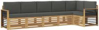 vidaXL - Bank loungeset - 6 zitplekken - Wit en antracietkleurig - Polyester