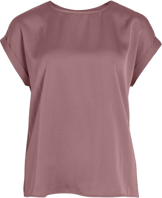 Vila T-shirt Viellette S/s Satin Top - Noos 14059563 Nostalgia Rose Dames Maat - 38