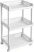 SONGMICS chariot en plastique, chariot multifonctionnel avec roulettes pour cuisine, bureau, salle de bain | Commode, Hauteur 61 cm, pour Cuisine, Salle de bains, Blanc, Collection BENCO KSC03WT