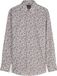 OLYMP Luxor modern fit overhemd - dobby - beige met blauw en groen dessin - Strijkvrij - Boordmaat: 44 (EU maat: XL)