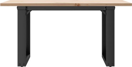 vidaXL Salontafel O-frame 80x50x40 cm massief grenenhout en staal