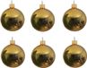 Decoris Kaemingk B.V. 12x Gouden glazen kerstballen 8 cm - Glans/glanzende - Kerstboomversiering goud