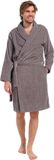 Pastunette Heren badjas Velours - 115CM - Grijs - L