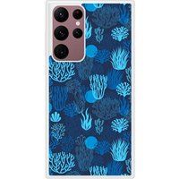 Samsung Bedrukt siliconen hoesje compatibel met Galaxy S22 Ultra Corail bleu