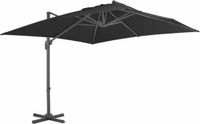 vidaXL Zweefparasol met aluminium paal 300x300 cm antracietkleurig