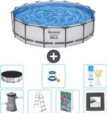 Bestway Rond Steel Pro MAX Zwembad - 457 x 107 cm - Grijs