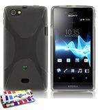 Ultraplatte MUZZANO Ultraplatte zachte beschermhoes SONY ST23 [Le X Premium] [Grijs] + stift en microvezeldoek